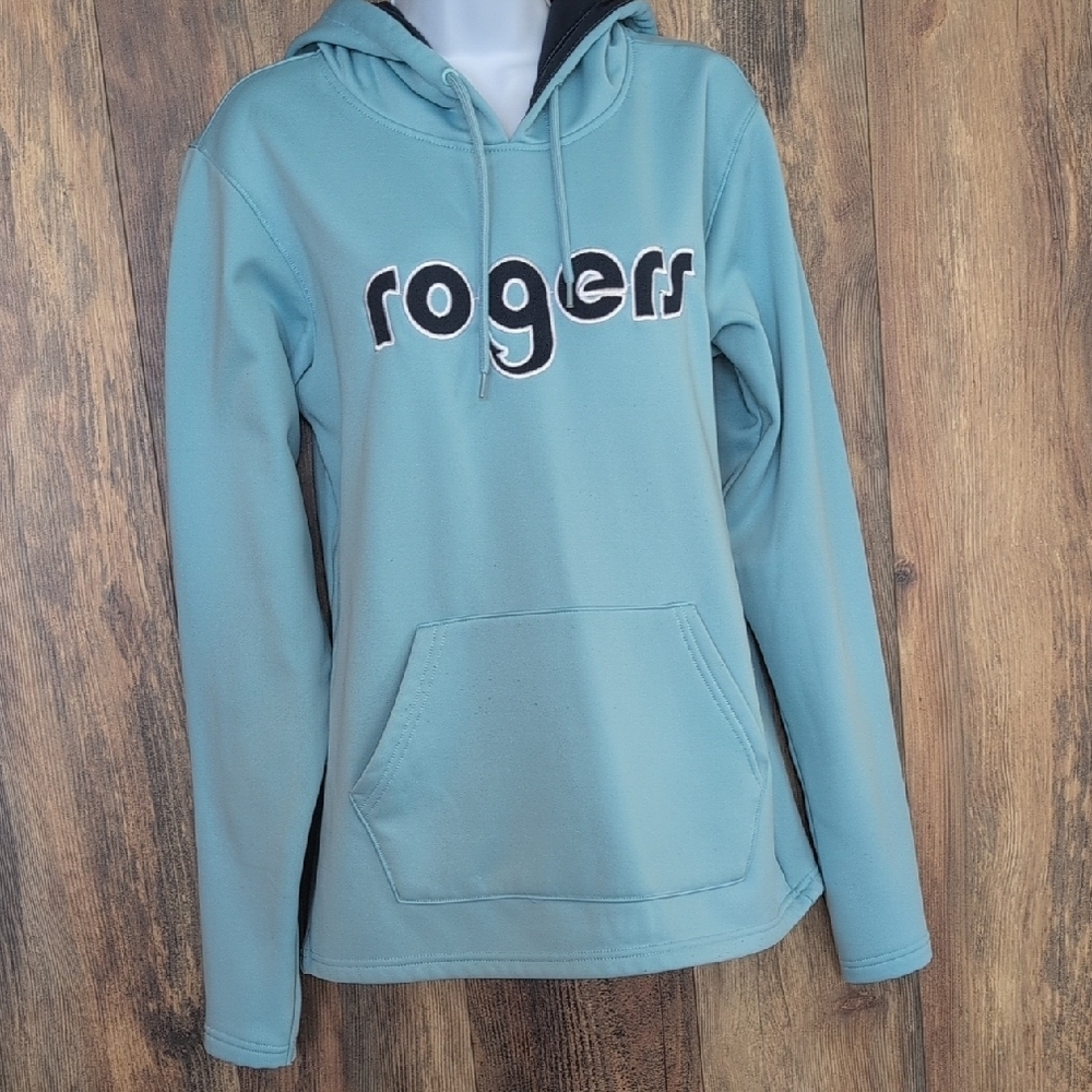 Rogers Soft Blue Hoodie Bold Logo WL